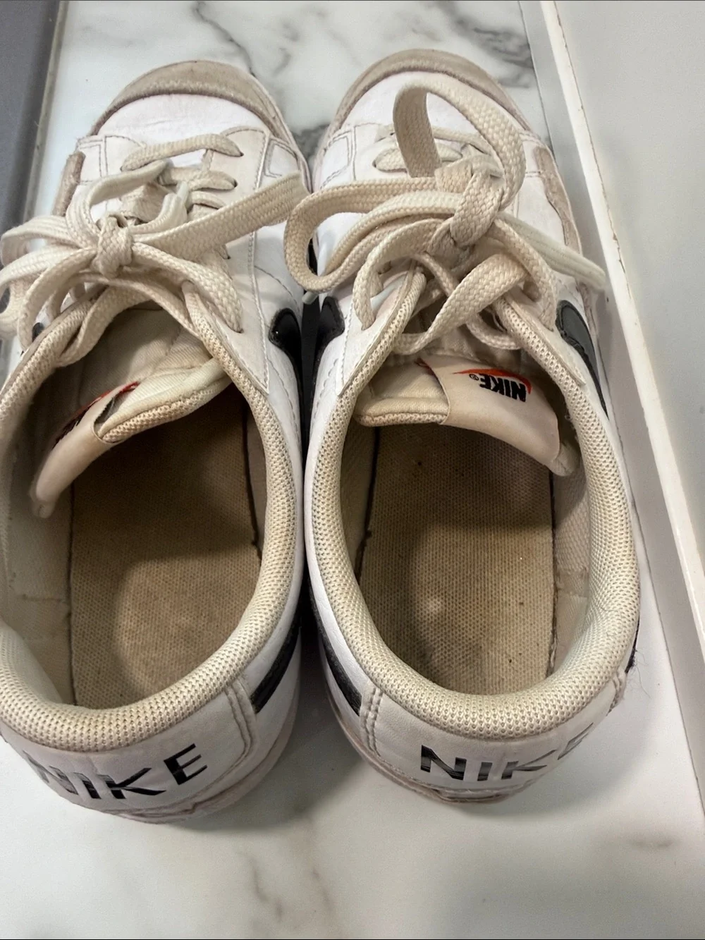Nike Blazer Low '77 sneakers white and black Kid’s Size 7 - Picture 6 of 8
